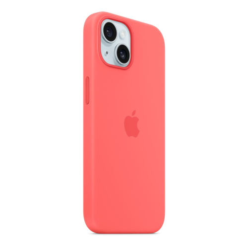 Чехол Silicone Case для Apple iPhone 15 с MagSafe Guava, розовый купить в Донецке ДНР