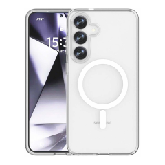 Чехол для Samsung S24 Plus / S25 Plus с силиконовым бампером MagSafe (прозрачный)