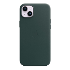 Чехол Leather Case MagSafe для Apple iPhone 14 Plus «Forest Green» Зеленый