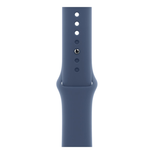 Apple Watch Series 10, 46 мм корпус из алюминия цвета «Silver», ремешок Sport Band размера S/M цвета «Denim»