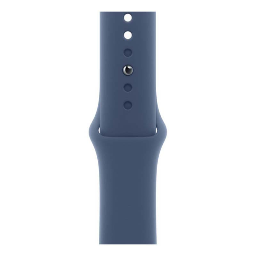 Apple Watch SE (2024), 40 мм корпус из алюминия цвета «Silver», ремешок Sport Band размера S/M цвета «Denim»