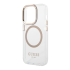 Чехол Guess для iPhone 15 Pro с MagSafe PC/TPU Metal outline Hard (GUHMP15LHTRMD) Transparent/Gold Прозрачный купить в Донецке ДНР