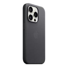 Чехол Кожаный Apple iPhone 15 Pro с MagSafe Black, черный