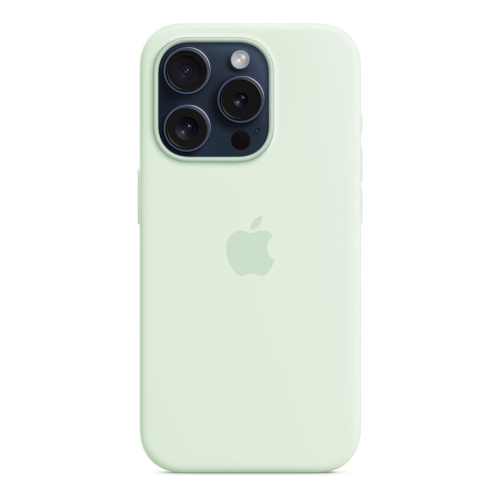 Чехол Silicone Case для Apple iPhone 15 Pro с MagSafe Light Mint, мятный купить в Донецке ДНР