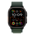 Apple Watch Ultra 2 (2024), 49 мм корпус из титана цвета «Black», ремешок Alpine Loop размера L цвета «Dark Green»