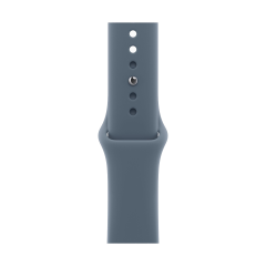 Apple Watch Series 11, 42 мм корпус из алюминия цвета «Jet Black», ремешок Sport Band размера M/L цвета «Anchor Blue»