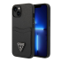 Чехол Guess для iPhone 14 Plus PU Saffiano Double cardslot Metal triangle logo Hard (GUHCP14MPSATPK) Черный купить в Донецке ДНР