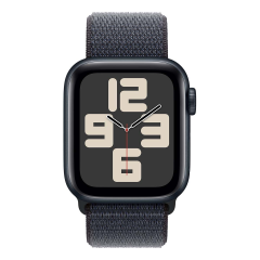 Apple Watch SE (2024), 40 мм корпус из алюминия цвета «Midnight», ремешок Sport Loop цвета «Ink»