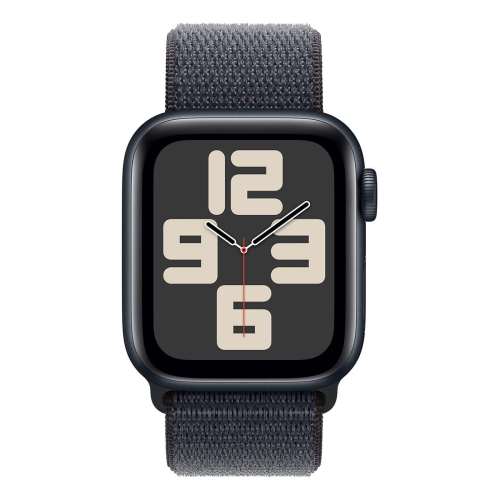 Apple Watch SE (2024), 40 мм корпус из алюминия цвета «Midnight», ремешок Sport Loop цвета «Ink»