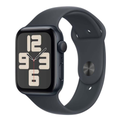 Apple Watch SE (2024), 44 мм корпус из алюминия цвета «Midnight», ремешок Sport Band размера M/L цвета «Midnight»