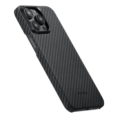 Чехол для iPhone 15 Pro Pitaka MagEZ Case 4 кевлар (арамид) (KI1501P) Черно-серый