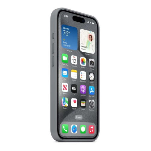 Чехол Silicone Case для Apple iPhone 15 Pro с MagSafe Clay, серый купить в Донецке ДНР