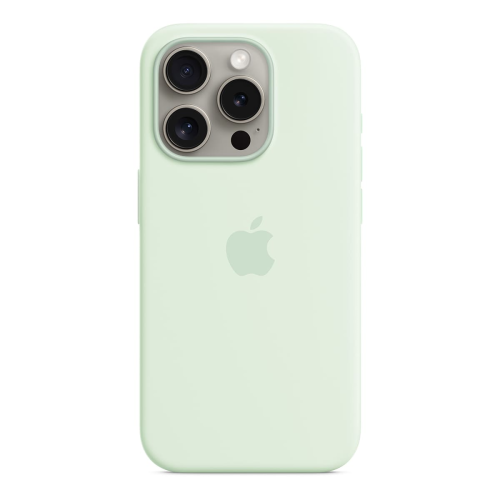 Чехол Silicone Case для Apple iPhone 15 Pro с MagSafe Light Mint, мятный купить в Донецке ДНР
