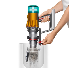 Пылесос Dyson V12S Detect Slim Submarine Yellow/Nickel, серебристый