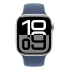 Apple Watch Series 10, 42 мм корпус из алюминия цвета «Silver», ремешок Sport Band размера S/M цвета «Denim»