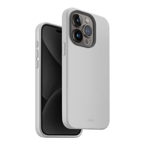 Чехол для iPhone 15 Pro с MagSafe UNIQ Lino (IP6.1P(2023)-LINOHMCGRY) Chalk Grey купить в Донецке ДНР