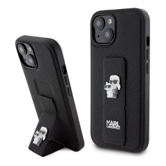 Чехол Karl Lagerfeld для iPhone 15 Karl hc gripstand saffiano kc pins (KLHCP15SGSAKCPK) Черный