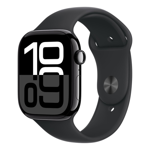 Apple Watch Series 10, 46 мм корпус из алюминия цвета «Jet Black», ремешок Sport Band размера S/M цвета «Black» купить в Донецке ДНР