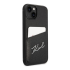 Чехол Karl Lagerfeld для iPhone 14 PU with Cardslot Signature logo Hard (KLHCP14SCSSK) Черный купить в Донецке ДНР