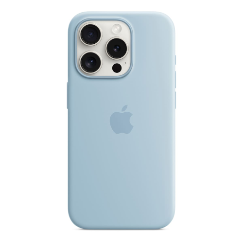 Чехол Silicone Case для Apple iPhone 15 Pro с MagSafe Light Blue, нежно голубой купить в Донецке ДНР