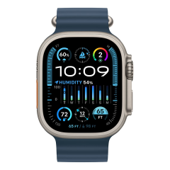 Apple Watch Ultra 2 (2023), 49 мм корпус из титана цвета «Natural», ремешок Ocean Band цвета «Blue»