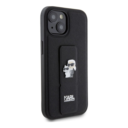 Чехол Karl Lagerfeld для iPhone 15 Karl hc gripstand saffiano kc pins (KLHCP15SGSAKCPK) Черный купить в Донецке ДНР