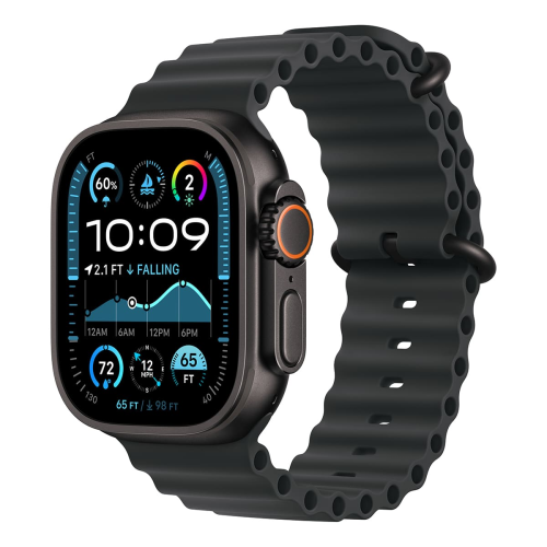 Apple Watch Ultra 2 (2024), 49 мм корпус из титана цвета «Black», ремешок Ocean Band цвета «Black»