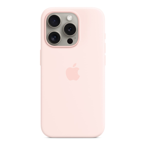 Чехол Silicone Case для Apple iPhone 15 Pro с MagSafe (original) Light Pink, светло-розовый купить в Донецке ДНР