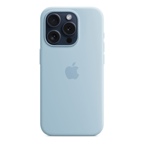 Чехол Silicone Case для Apple iPhone 15 Pro с MagSafe Light Blue, нежно голубой купить в Донецке ДНР