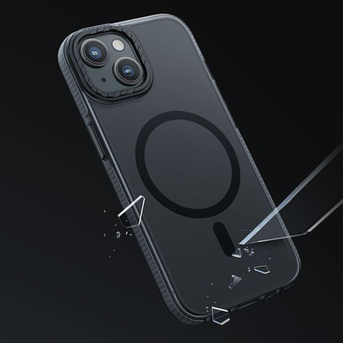 Чехол hoco. DROP PROOF Magnetic Smartphone Case для Apple iPhone 15 Plus Прозрачный черный купить в Донецке ДНР