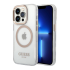 Чехол Guess для iPhone 15 Pro с MagSafe PC/TPU Metal outline Hard (GUHMP15LHTRMD) Transparent/Gold Прозрачный купить в Донецке ДНР