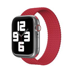 Ремешок нейлоновый плетёный VLP для Apple Watch 42/44/45, S/M, 2шт, красный
