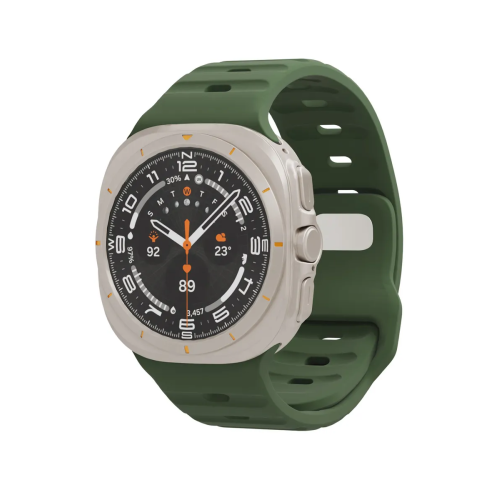 Ремешок силиконовый VLP Pulse Band для Samsung Watch Ultra 47 мм, зеленый