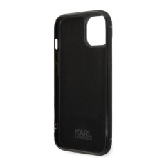 Чехол Karl Lagerfeld для iPhone 14 PU with Cardslot Signature logo Hard (KLHCP14SCSSK) Черный