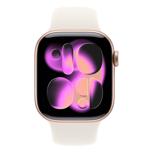 Apple Watch Series 11, 42 мм корпус из алюминия цвета «Rose Gold», ремешок Sport Band размера M/L цвета «Light Blush»