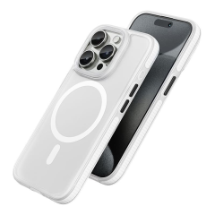 Чехол hoco. DROP PROOF Magnetic Smartphone Case для Apple iPhone 15 Pro Max Прозрачный белый