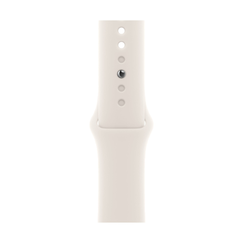 Apple Watch Series 11, 46 мм корпус из алюминия цвета «Silver», ремешок Sport Band размера S/M цвета «Light Blush»