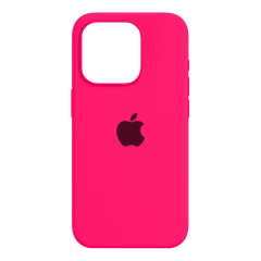 Чехол Silicone Case для Apple iPhone 15 Pro Ярко-розовый