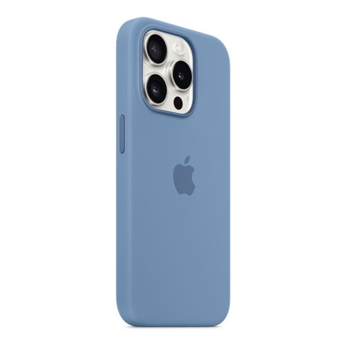 Чехол Silicone Case для Apple iPhone 15 Pro с MagSafe (original) Winter Blue, голубой купить в Донецке ДНР