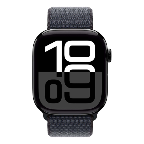 Apple Watch Series 10, 46 мм корпус из алюминия цвета «Jet Black», ремешок Sport Loop цвета «Ink» купить в Донецке ДНР