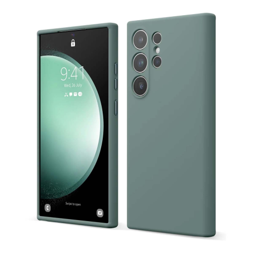 Чехол Silicone Cover для Samsung Galaxy S24 Ultra Темно-зеленый купить в Донецке ДНР