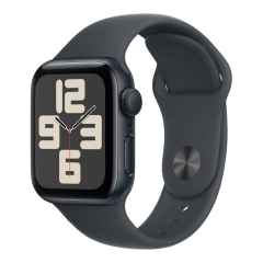 Apple Watch SE (2024), 40 мм корпус из алюминия цвета «Midnight», ремешок Sport Band размера S/M цвета «Midnight»