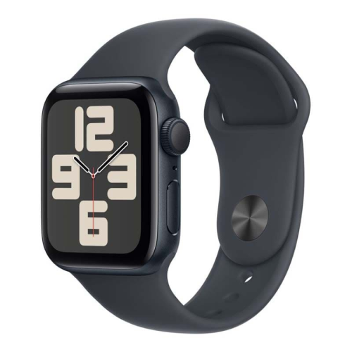 Apple Watch SE (2024), 40 мм корпус из алюминия цвета «Midnight», ремешок Sport Band размера S/M цвета «Midnight»