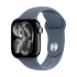 Apple Watch Series 11, 42 мм корпус из алюминия цвета «Jet Black», ремешок Sport Band размера M/L цвета «Anchor Blue»
