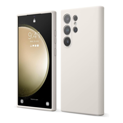 Чехол для Samsung Galaxy S24 Ultra Elago Soft silicone Liquid (EGS24SC68-ST) Stone, белый купить в Донецке ДНР