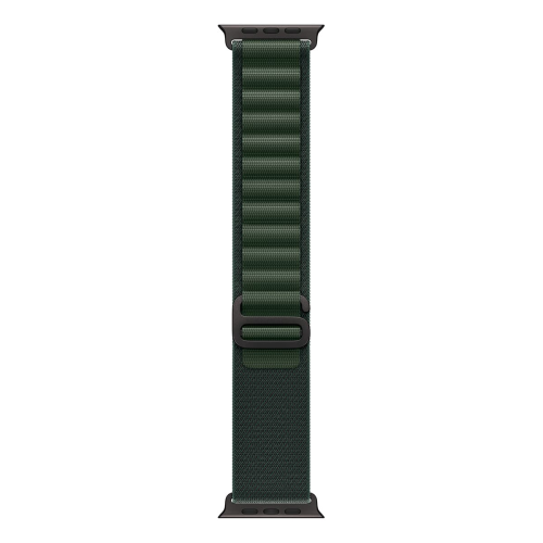 Apple Watch Ultra 2 (2024), 49 мм корпус из титана цвета «Black», ремешок Alpine Loop размера L цвета «Dark Green»