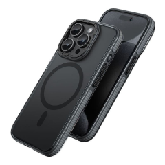 Чехол hoco. DROP PROOF Magnetic Smartphone Case для Apple iPhone 15 Pro Прозрачный черный