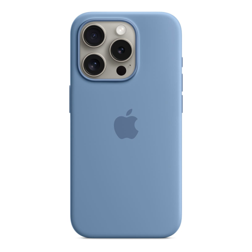 Чехол Silicone Case для Apple iPhone 15 Pro с MagSafe Winter Blue, голубой купить в Донецке ДНР