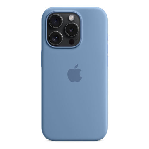 Чехол Silicone Case для Apple iPhone 15 Pro с MagSafe Winter Blue, голубой купить в Донецке ДНР