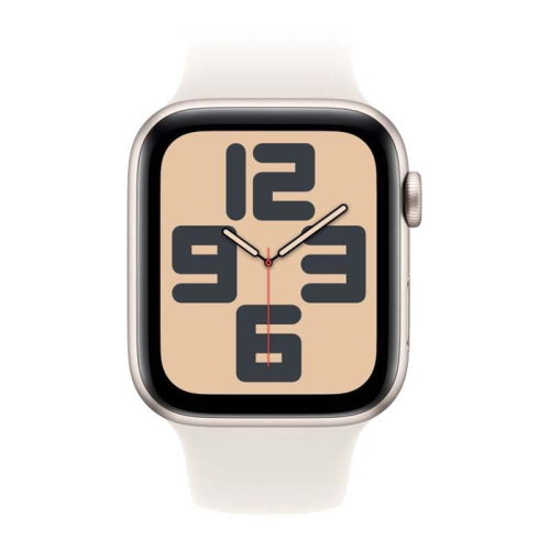Apple Watch SE (2024), 44 мм корпус из алюминия цвета «Starlight», ремешок Sport Band размера M/L цвета «Starlight» купить в Донецке ДНР